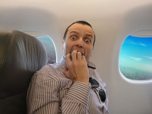 A man with pteromerhanophobia - Fear of flying